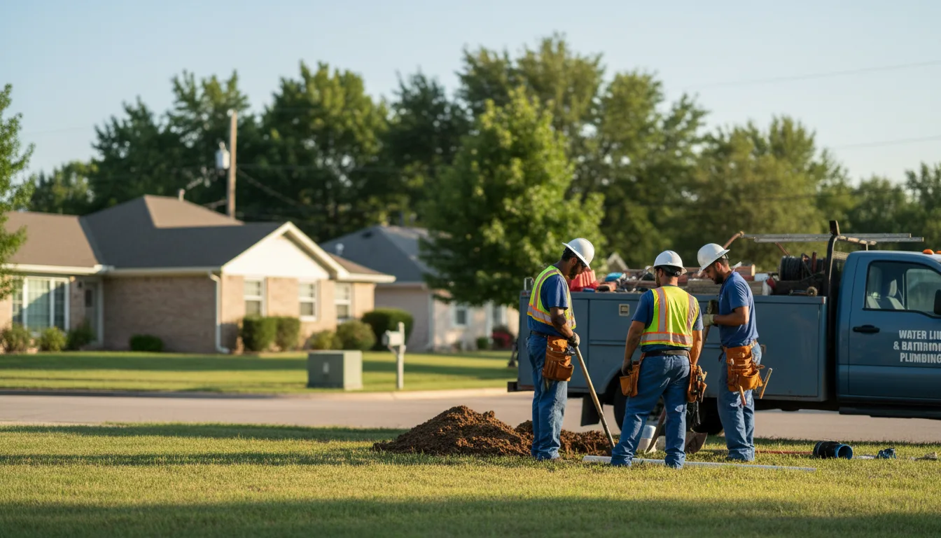 Residential water line and bathroom plumbing service in Bloomdale, OH